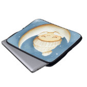 Gemütlicher Strick Nickerchen Cresent Moon Laptopschutzhülle (Vorne Knopf)