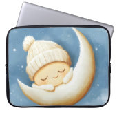 Gemütlicher Strick Nickerchen Cresent Moon Laptopschutzhülle (Vorderseite)