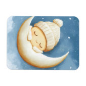 Gemütlicher Strick Nickerchen Cresent Moon Magnet (Horizontal)
