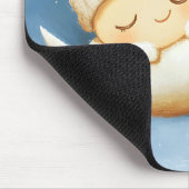 Gemütlicher Strick Nickerchen Cresent Moon Mousepad (Ecke)