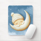 Gemütlicher Strick Nickerchen Cresent Moon Mousepad (Mit Mouse)