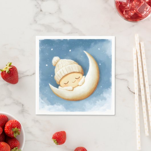 Gemütlicher Strick Nickerchen Cresent Moon Serviette (Beispiel)