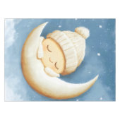 Gemütlicher Strick Nickerchen Cresent Moon Tischdecke (Vorderseite (Horizontal))