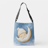 Gemütlicher Strick Nickerchen Cresent Moon Tragetaschen Mit Langen Trägern (Rückseite)