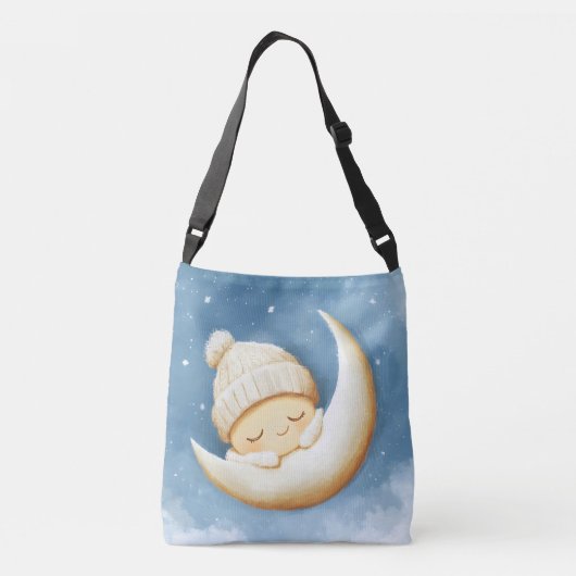 Gemütlicher Strick Nickerchen Cresent Moon Tragetaschen Mit Langen Trägern (Rückseite)