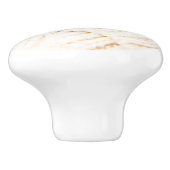 Gemütlicher Strick-Pulskopf rustikal braun creme Keramikknauf (Seitenansicht)