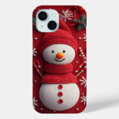 Gemütlicher Strick Snowman Rotes Weihnachtsfest Case-Mate iPhone Hülle (Rückseite)
