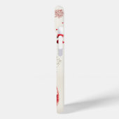 Gemütlicher Strick Snowman Weihnachts-Strumpf Case-Mate iPhone Hülle (Rückseite / Links)