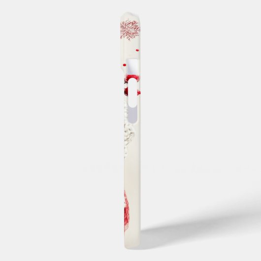 Gemütlicher Strick Snowman Weihnachts-Strumpf Case-Mate iPhone Hülle (Rückseite / Links)