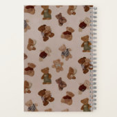 Gemütlicher Strick Teddy Bären Parade Muster Notizblock (Rückseite)