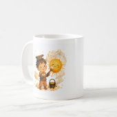 Gemütlicher Süßer Sonnen-Workshop-Kaffeebecher Kaffeetasse (Vorderseite Links)