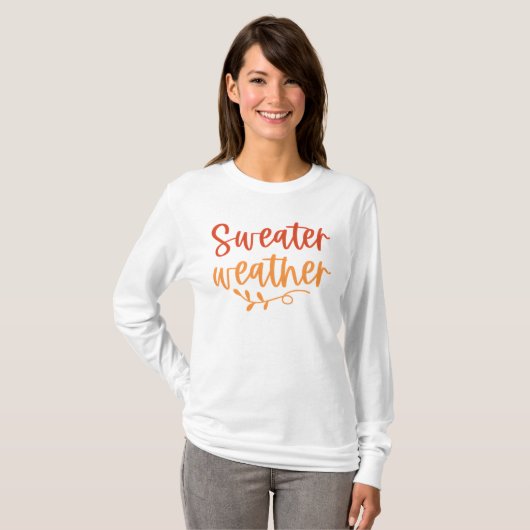 Gemütlicher Sweater Wether Herbst T - Shirt (Vorne ganz)