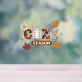 Gemütlicher T - Shirt in der Jahreszeit Acrylschild (Neutral)