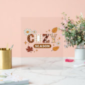 Gemütlicher T - Shirt in der Jahreszeit Acrylschild (Hochzeit)