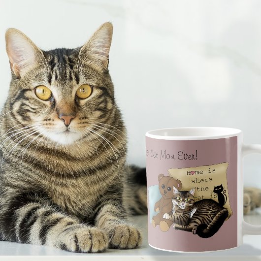 Gemütlicher Tabby Pink Muttertag Kaffeetasse