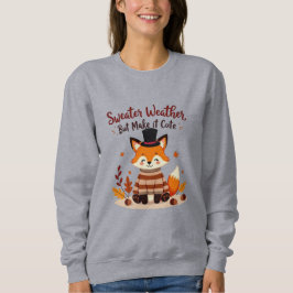 Gemütlicher und Niedlicher Fuchs im Herbstkraut Sweatshirt