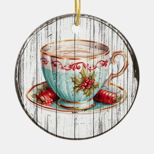 Gemütlicher Urlaub Delikatessen Keramik Ornament (Vorne)