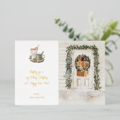 Gemütlicher Urlaub, heißer Drink Folieneinladung (Stehend vorne)