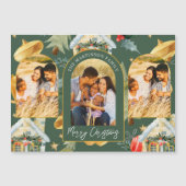 Gemütlicher Urlaub Illustriert Printing Drei Foto Magnetkarte (Vorderseite)