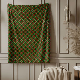 Gemütlicher Urlaub Tartan Blanket für Familienmome Fleecedecke