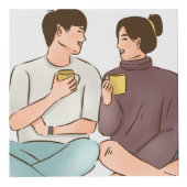 Gemütlicher Valentinstag Würfel (Vorderseite)