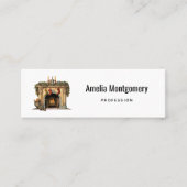 Gemütlicher Viktorianischer Kamin Weihnachten Mini Visitenkarte (Vorderseite)