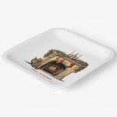 Gemütlicher Viktorianischer Kamin Weihnachten Pappteller (Gewinkelt)