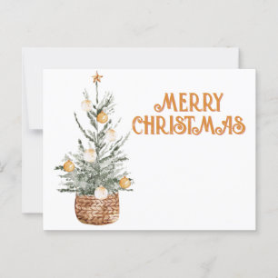 Gemütlicher vintage Weihnachtsbaum Postkarte