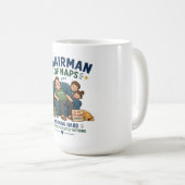 Gemütlicher Vorsitzender-der-Nickerchen Humor Desi Kaffeetasse (VorderseiteRechts)