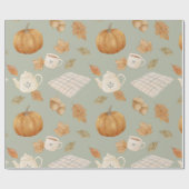 Gemütlicher warmer Herbst Geschenkpapier (Flach)