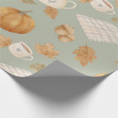Gemütlicher warmer Herbst Geschenkpapier (Ecke)