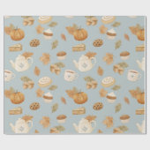 Gemütlicher warmer Herbst Geschenkpapier (Flach)