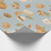 Gemütlicher warmer Herbst Geschenkpapier (Ecke)
