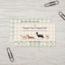 Gemütlicher Wasserfarbe-Hundeausführer Pet-Sitting