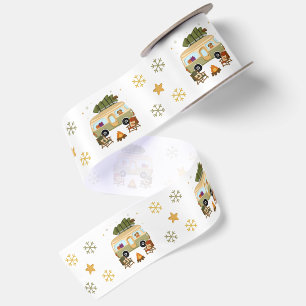 Gemütlicher Weihnachts-Camper Satinband