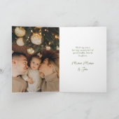 Gemütlicher Weihnachts-Foto Feiertagskarte (Innenseite)