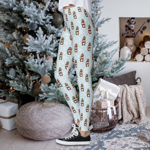 Gemütlicher Weihnachts-Gnom Rot Grün Winter Niedli Leggings