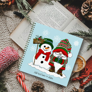 Gemütlicher Weihnachts-Gnom Schneemann Winterurlau Notizblock