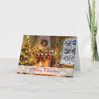 Gemütlicher Weihnachts-Kaminzauber Karte