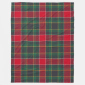 Gemütlicher Weihnachts-Tartan in Rot und Grün  Fleecedecke (Vorderseite)