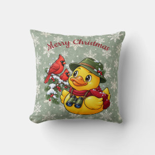 Gemütlicher Weihnachts-Vogelliebhaber-Gummienten-D Kissen