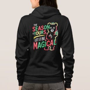 Gemütlicher Weihnachtsbär Damenpullover Neon Winte Hoodie