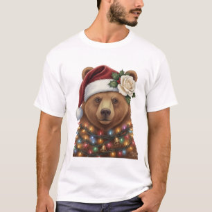 Gemütlicher Weihnachtsbär Warme Lichter & Winter T-Shirt