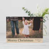 Gemütlicher Weihnachtsbauernhof Familienweihnachts Feiertagskarte (Stehend Vorderseite)