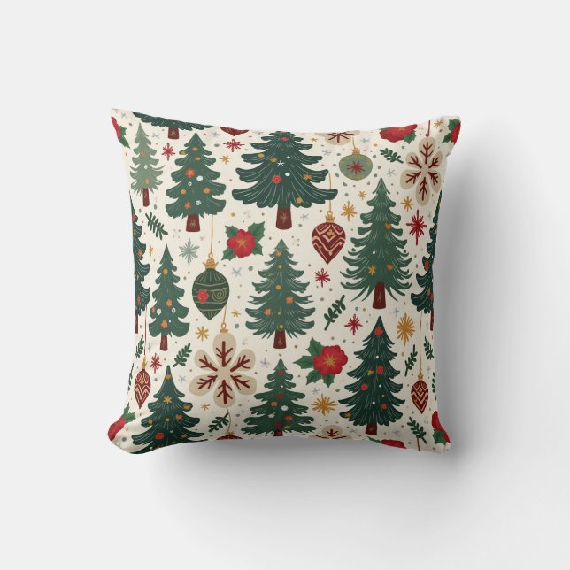 Gemütlicher Weihnachtsbaum Cushion Kissen (Vorderseite)