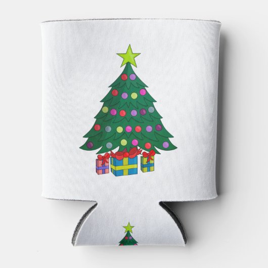 Gemütlicher Weihnachtsbaum Dosenkühler (Vorderseite)