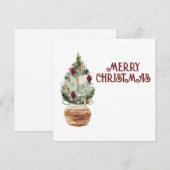 Gemütlicher Weihnachtsbaum Feiertagskarte (Vorne/Hinten)