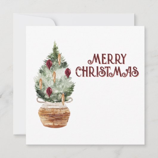Gemütlicher Weihnachtsbaum Feiertagskarte (Vorderseite)