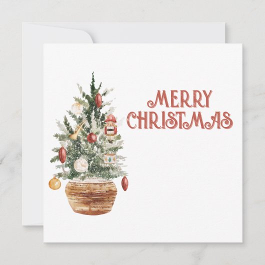 Gemütlicher Weihnachtsbaum Feiertagskarte (Vorderseite)