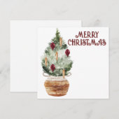 Gemütlicher Weihnachtsbaum Feiertagskarte (Vorne/Hinten)